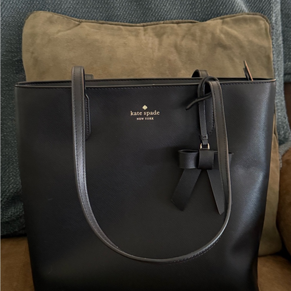 Kate Spade Black Tote with Bow Accent